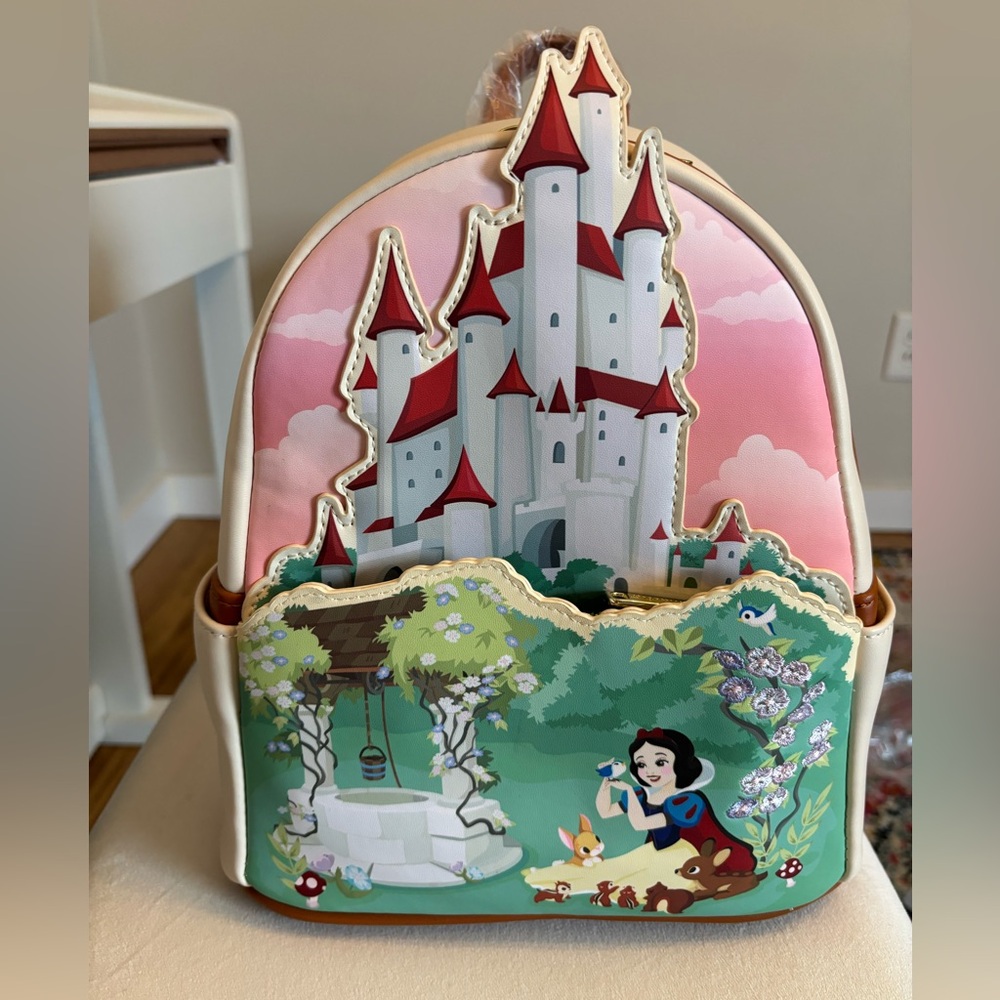 NWT Loungefly Disney Snow White Castle Series Mini Backpack